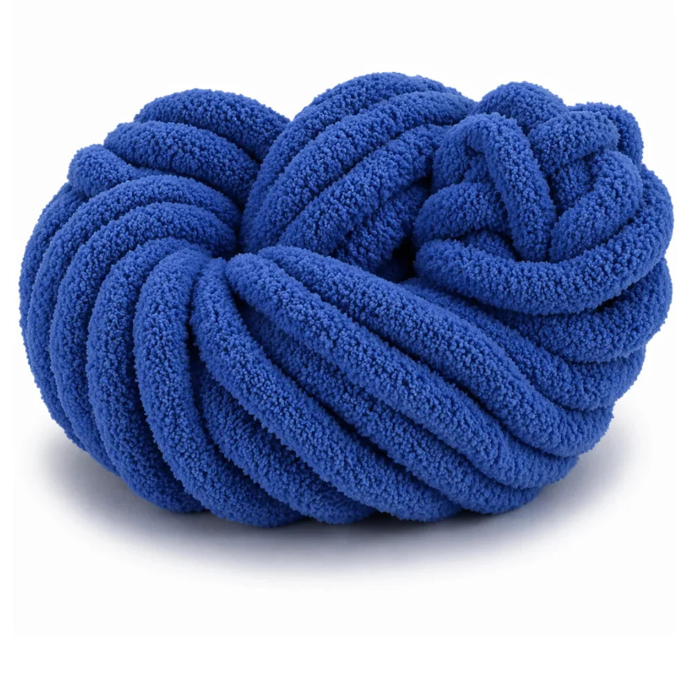 Royal Blue | #7 Super Chunky Chenille Yarn | 250g / 28–29 Yards