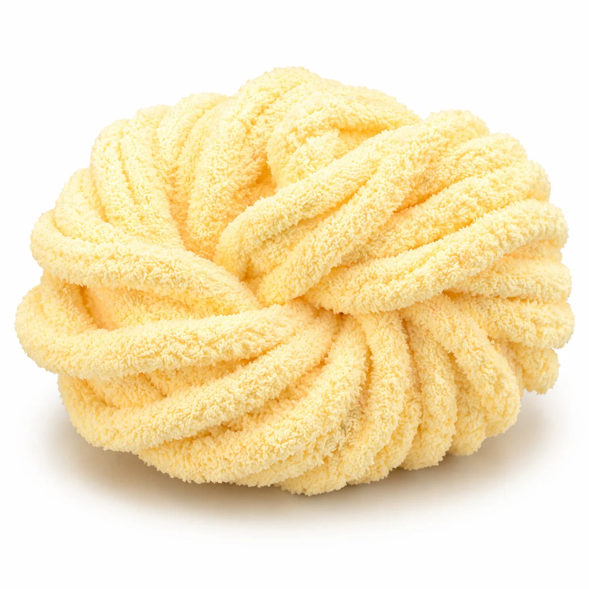 Soft Yellow | #7 Super Chunky Chenille Yarn | 250g / 28–29 Yards