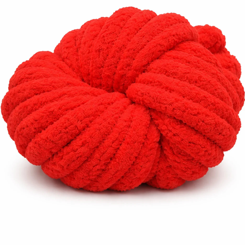 Rose Red | #7 Super Chunky Chenille Yarn | 250g / 28–29 Yards