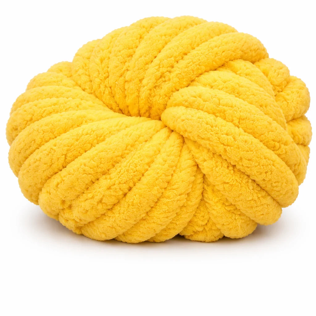 Mustard Yellow | #7 Super Chunky Chenille Yarn | 250g / 28–29 Yards