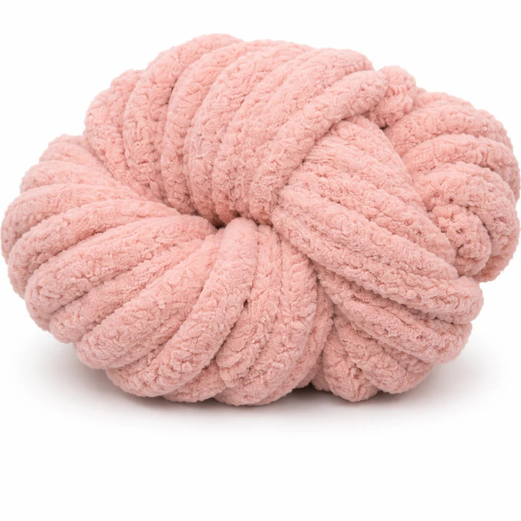Pink Peach | #7 Super Chunky Chenille Yarn | 250g / 28–29 Yards