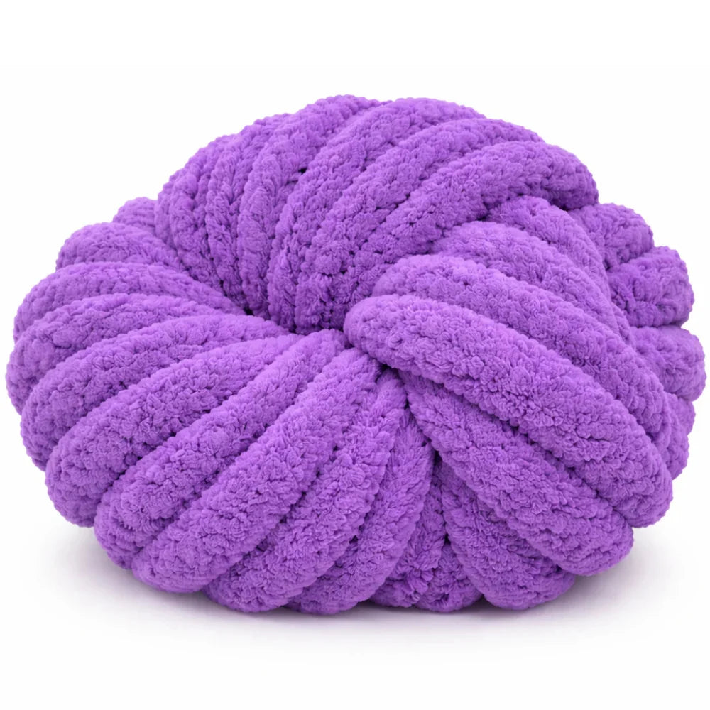 Purple | #7 Super Chunky Chenille Yarn | 250g / 28–29 Yards