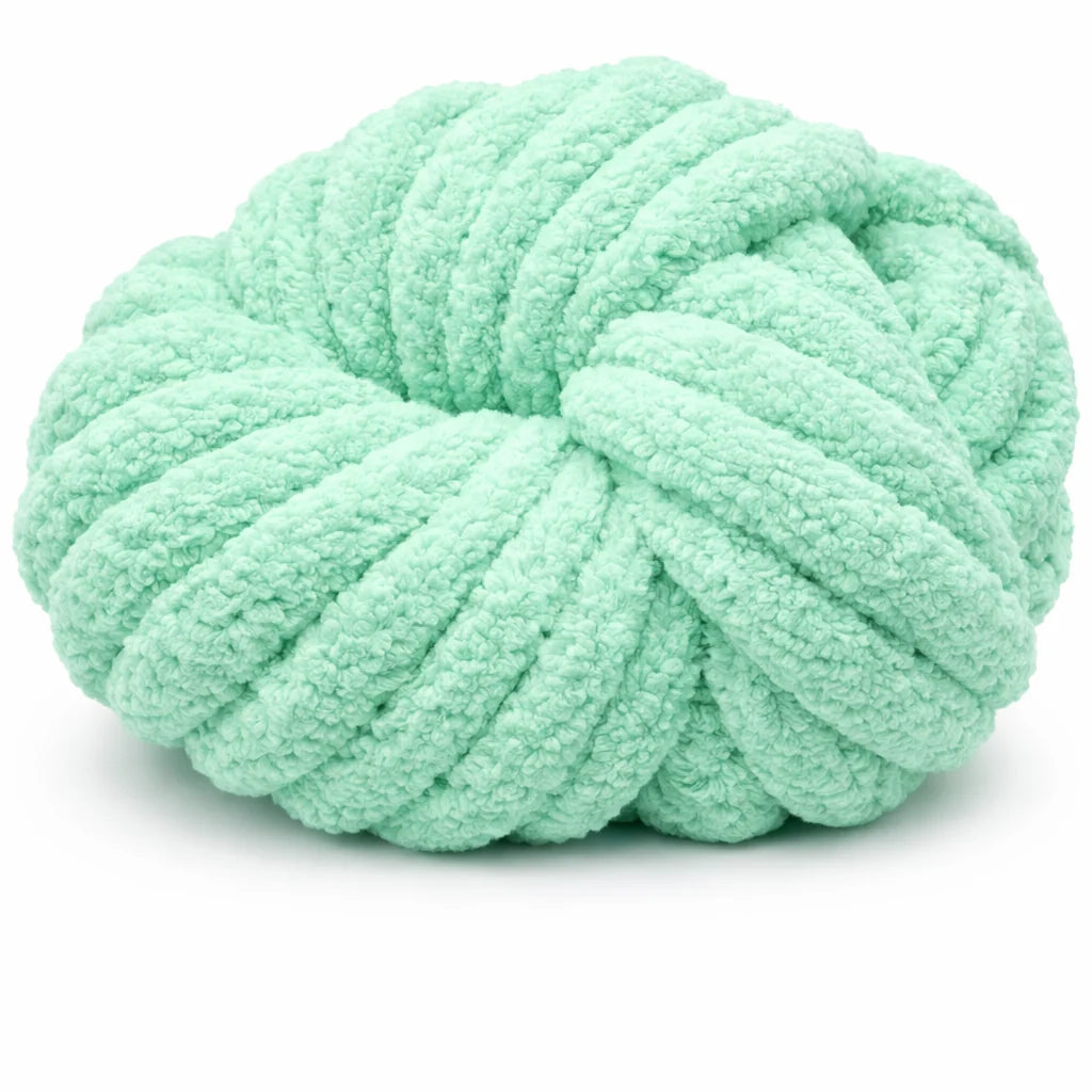 Seafoam Green | #7 Super Chunky Chenille Yarn | 250g / 28–29 Yards