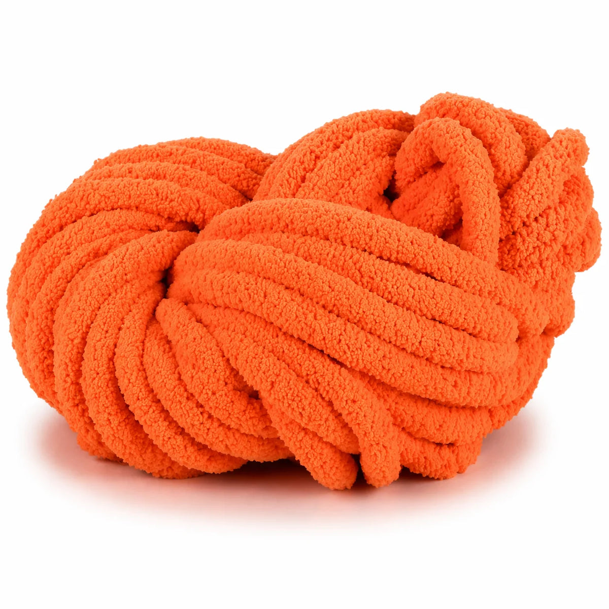 Bright Orange | #7 Super Chunky Chenille Yarn | 250g / 28–29 Yards
